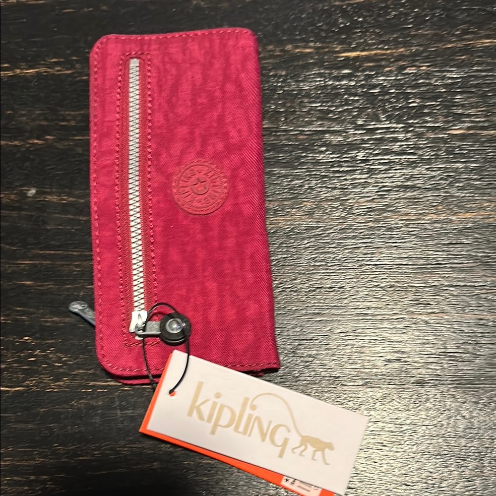 Kipling Cerise Red Wallet with Zipper